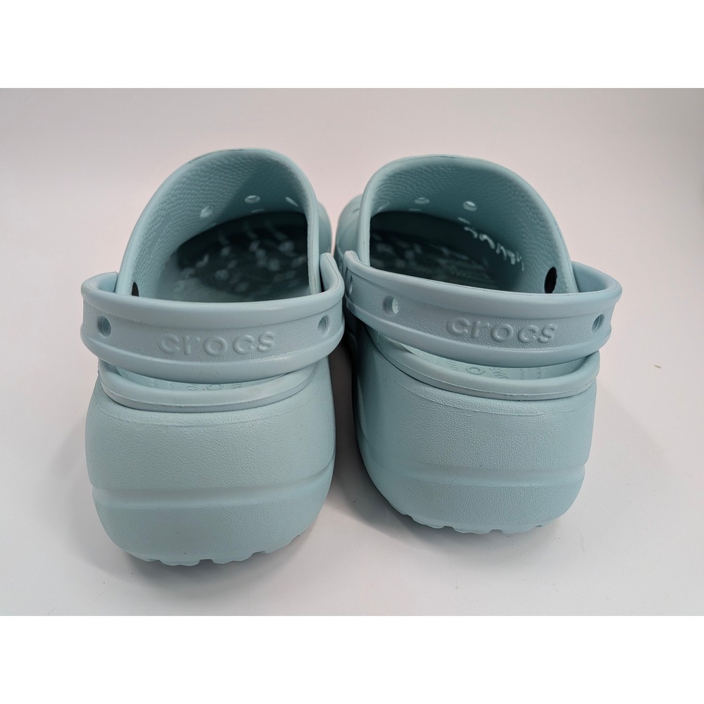 Crocs Baya Platform Clogs Womens 11 Arctic Light Blue Slip On Sandals 208186 - Picture 4 of 6